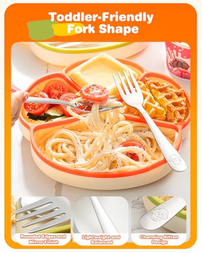 8-Piece Toddler Utensils Set - Child-Sized Stainless Steel Silverware