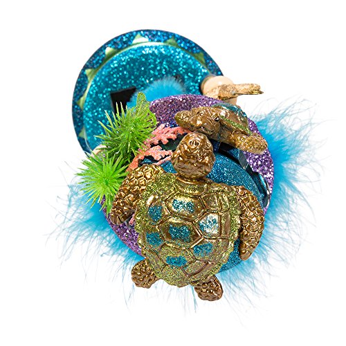 11-Inch Sea Turtle Wooden Nutcracker Tabletop Figurine with Staff