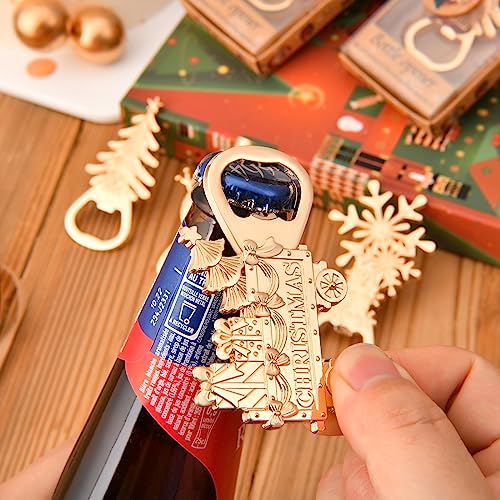 Christmas Themed Bottle Openers Set for Wedding and Party Favors - 24 Pieces