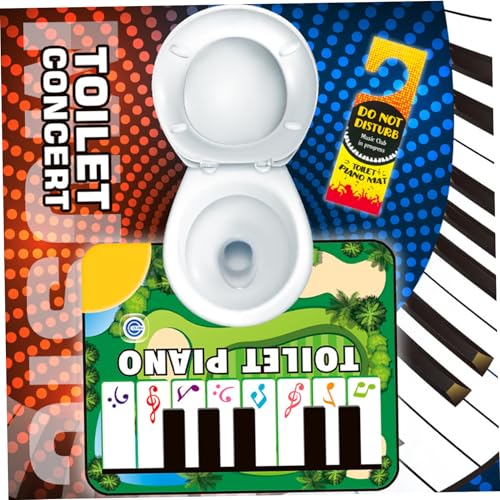 Toilet Piano Mat 24x19 Inch Waterproof Non-Slip Musical Floor Rug