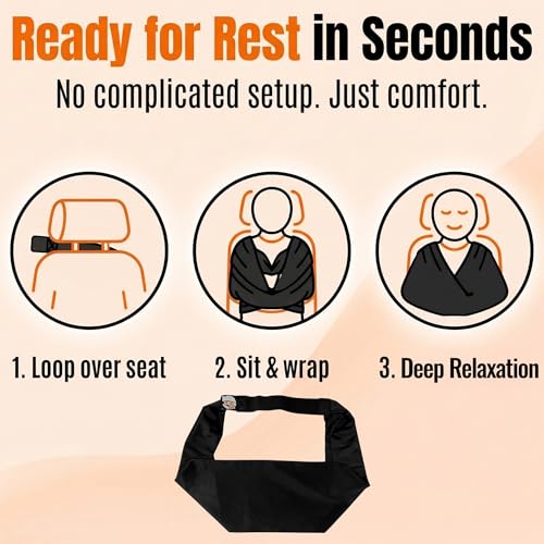 Travel Blanket System - Ultra-Soft Sling for Airplane Sleep Support