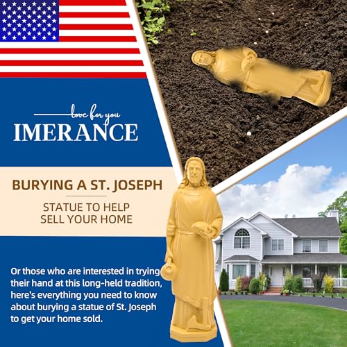 4-Inch St. Joseph Statue for Selling House with Prayer Card Set