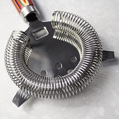 Totally Bamboo Marrakesh Collection Hawthorne Cocktail Strainer - Stainless Steel Bar Tool