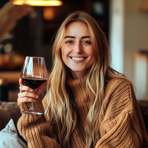 Unbreakable Plastic Wine Glasses 16 oz - Set of 6 BPA-Free Stemware
