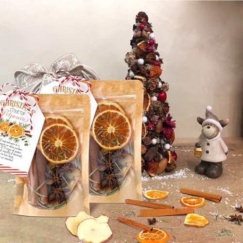 Christmas Simmer Pot Gift Set with Dried Fruits & Spices - 6 Pack