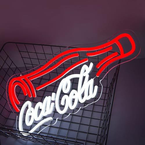 Cola Neon Sign for Wall Dimmable LED Neon Light – Red-A | Brineon