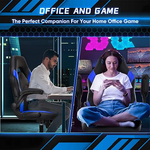 Ergonomic Gaming Chair with Lumbar Support and Flip-Up Armrests