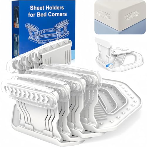 Heavy Duty Bed Sheet Holders – 4 Pack Grippers for Fitted Sheets