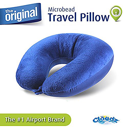 Dual Comfort Microbead Travel Neck Pillow - Soft Plush & Cool Spandex