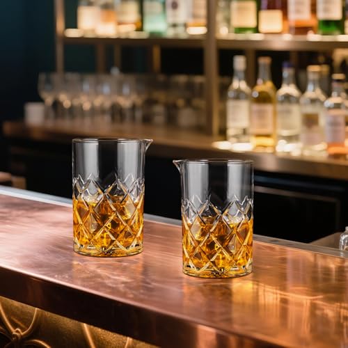 GOSDENG 4 Pack Clear 24oz Cocktail Mixing Glasses for Bar & Party
