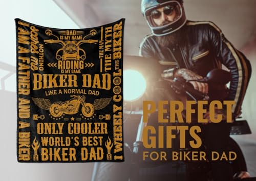 InnoBeta Motorcycle Dad Gifts Throw Blanket 60x80 Inches for Biker Dad Grandpa