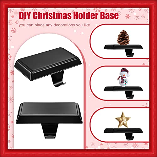Zhengmy 6 Pcs Black Christmas Stocking Hangers for Mantel – 4.72 x 2.56 in