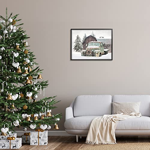 Winter Barn Truck Canvas Wall Art 24x30in – Stupell Industries, Wrapped 1.5"