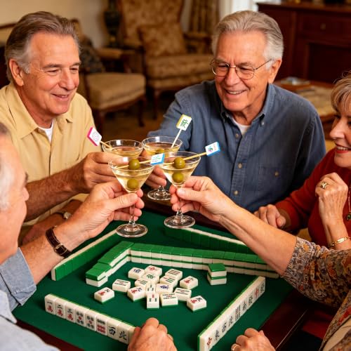 Aodaer Mahjong Cocktail Picks - 200 Bamboo Toothpicks for Appetizers & Drinks