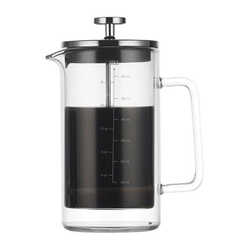 Double Walled French Coffee Maker Heat Resistant Borosilicate Glass Coffee Pot