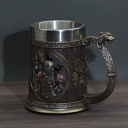 GuoShuang Viking Thor Mjolnir Mug Design-4 20oz Beer & Coffee Tankard Odin & Thor