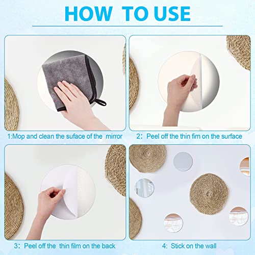24-Piece 8-Inch Acrylic Round Mirror Set for Wall Decor and Table Centerpieces