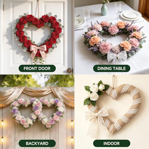 15 Pack Heart Metal Wreath Frames 12 Inch for DIY Craft Decor - Variation of THIS listing
