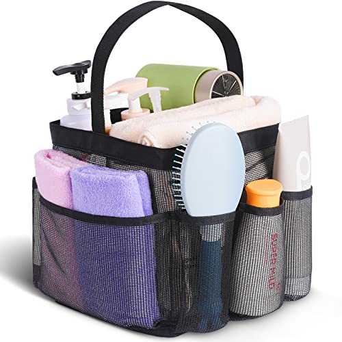 Eudele Portable Mesh Shower Caddy with 9 Pockets for College Dorm and Travel