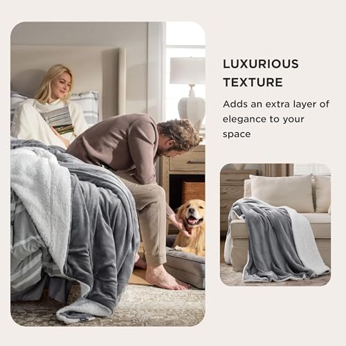 Bedsure Sherpa Fleece Throw Blanket - Reversible Plush Couch Blanket (50x60)