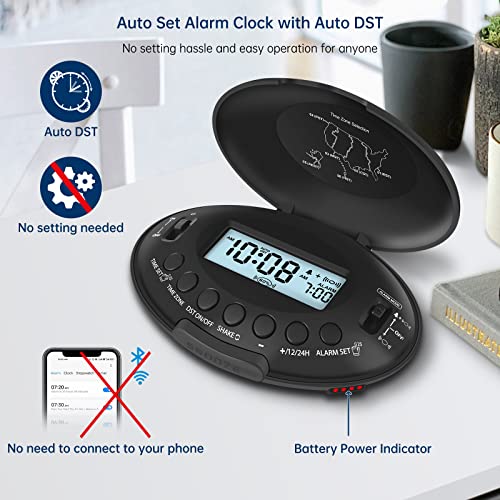 Vibrating Bed Shaker Alarm Clock for Heavy Sleepers, Rechargeable Under Pillow