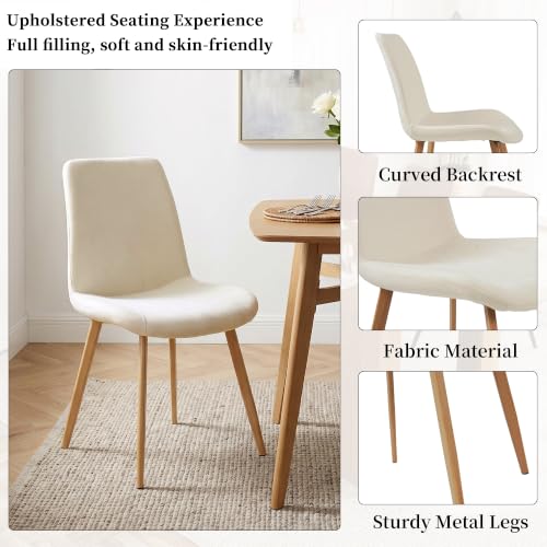 HIPIHOM 3-Piece Oak Dining Table Set for 2 with White Chairs, Space-Saving Kitchen Table