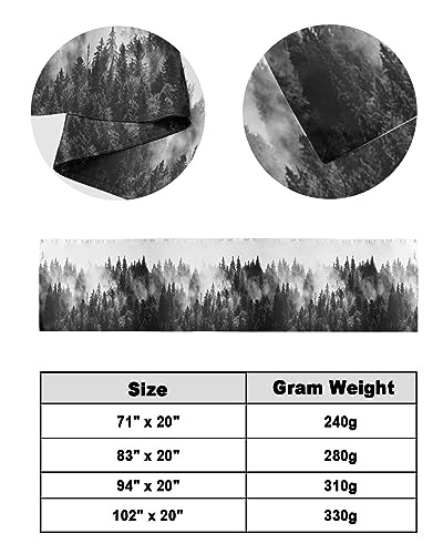 Black Forest Abstract Landscape Bed Runner for Queen Size Bed, 83x20