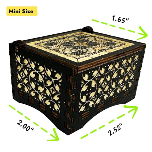 Engraved Wooden Wind-Up Music Box, Vintage Style Musical Keepsake