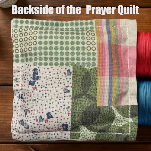 Handmade Pocket Prayer Quilt with Cross Design - Mini Christian Gift