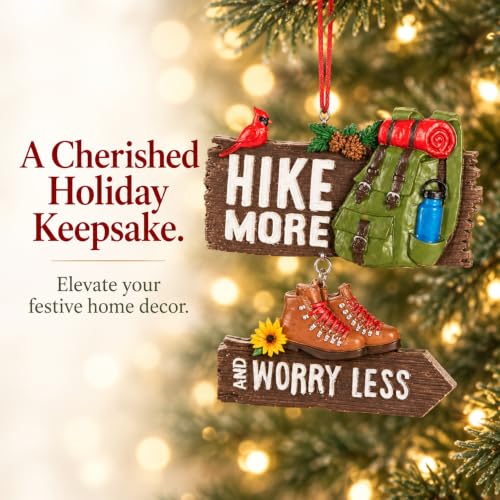 Hiking Christmas Ornament