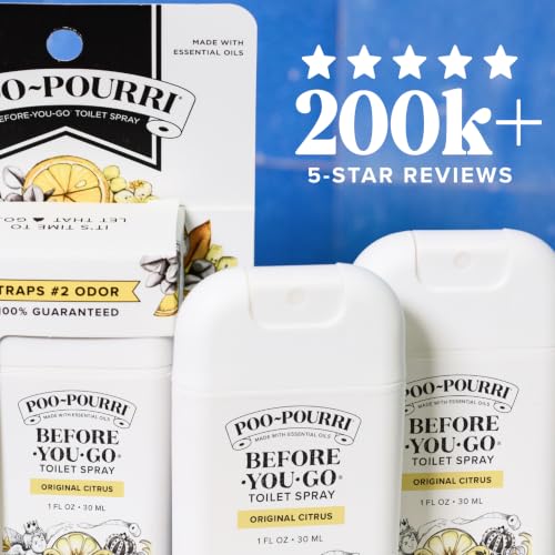 Poo-Pourri Before-You-Go Pocket Toilet Spray Citrus 2 Pack | Travel Deodorizer