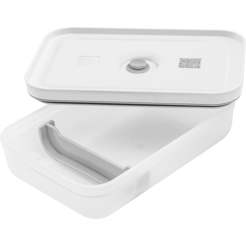 ZWILLING Fresh & Save Plastic Flat Lunch Box, Airtight Container, Meal Prep, BPA-Free, Grey, Semitransparent - Large