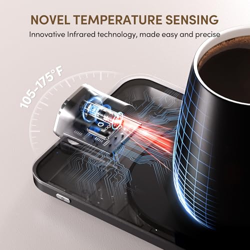 Smart Coffee Mug Warmer Set with 15oz Ceramic Mug - Precise Temp Control