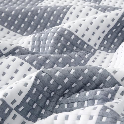 5-Piece Jacquard Daybed Cover Set with Bedskirt & Pillow Shams, Navy
