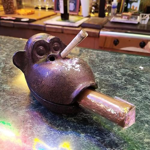 Cast Iron Monkey Cigar Ashtray - Unique Smoking Accessory for Men