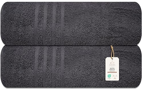 Jumbo Bath Sheets 40 x 80 Inches, 100% Cotton Extra Large Towels - 2 Pack