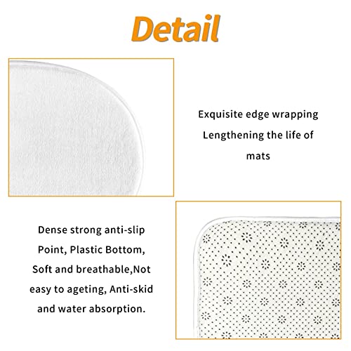 3-Piece Leopard Print Bathroom Rug Set, Non-Slip Soft Memory Foam Bath Mat