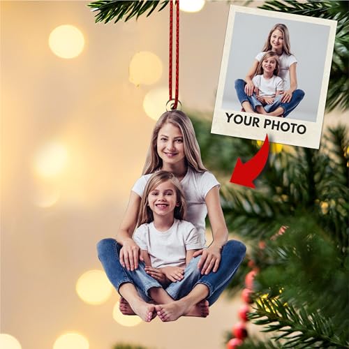 Custom Photo Christmas Ornament, Personalized Double-Sided Acrylic Keepsake