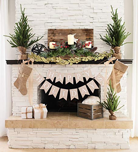 Christmas Candle Holder Centerpiece with Pine Cones & Red Berries, 20"
