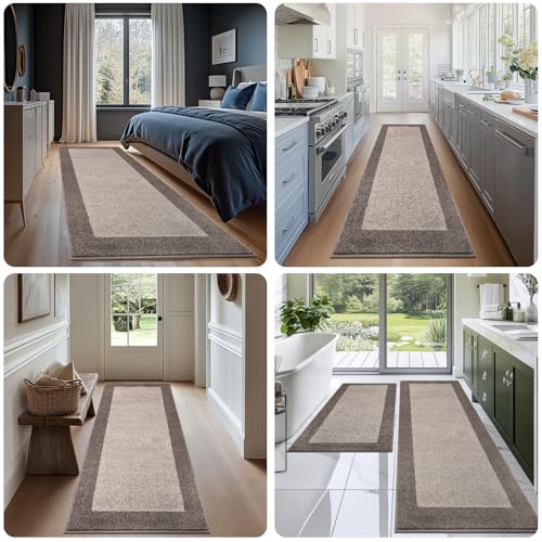 Non-Slip Kitchen Rug 24" x 36" - Absorbent Machine Washable Floor Mat