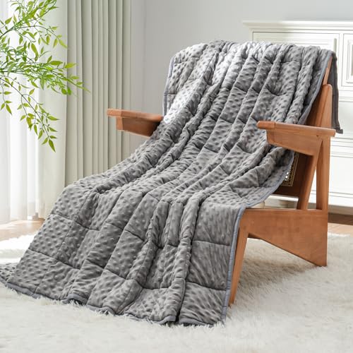 Weighted Blanket for Adults, 60x80 Inches, 20lbs - Cozy Minky