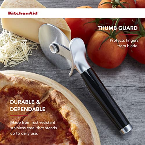 Stainless Steel Pizza Wheel Cutter with Finger Guard & Comfort Grip, 9-Inch