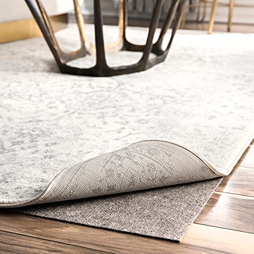Non-Slip Area Rug Pad for Hardwood Floors - 4' x 6' Grey Cushioning Pad