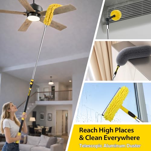 High Ceiling Duster Kit with 5-12ft Extension Pole & Attachments