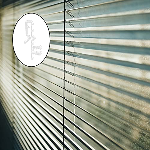 16-Pack 2-Inch Clear Plastic Hidden Valance Clips for Window Blinds