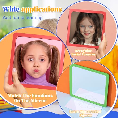 10 Pcs Shatterproof Acrylic Craft Mirrors 6x6 Inch for Kids and DIY Projects