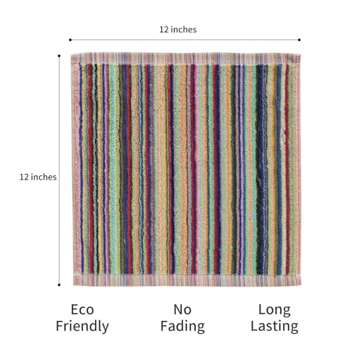 100% Cotton Kitchen Dishcloths, Ultra Absorbent Dish Rags - 8 Pack (12x12 In)