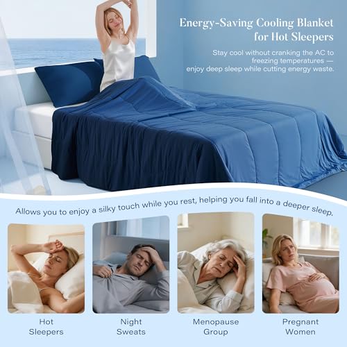 Cooling Comforter Set King Size with Pillowcases - Lightweight Summer Blanket