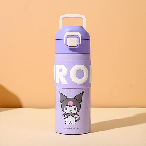 Everyday Delights Kuromi Stainless Steel Insulated Water Bottle 400ml - Purple