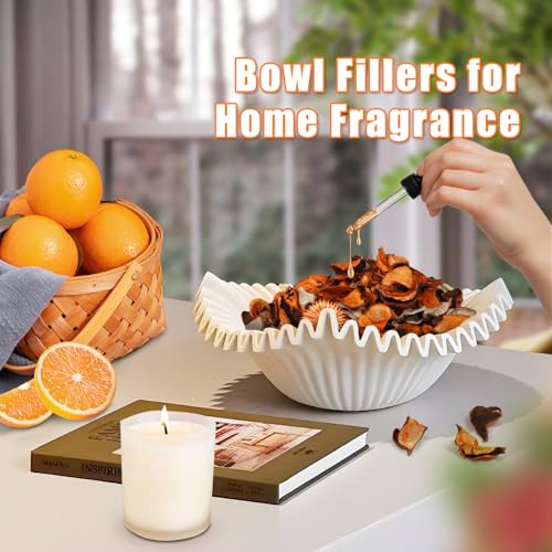 Citrus Scented Potpourri Set with Essential Oil - Decorative Vase Filler